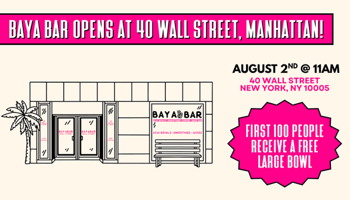 Baya Bar Opens at 40 Wall Street, Manhattan!