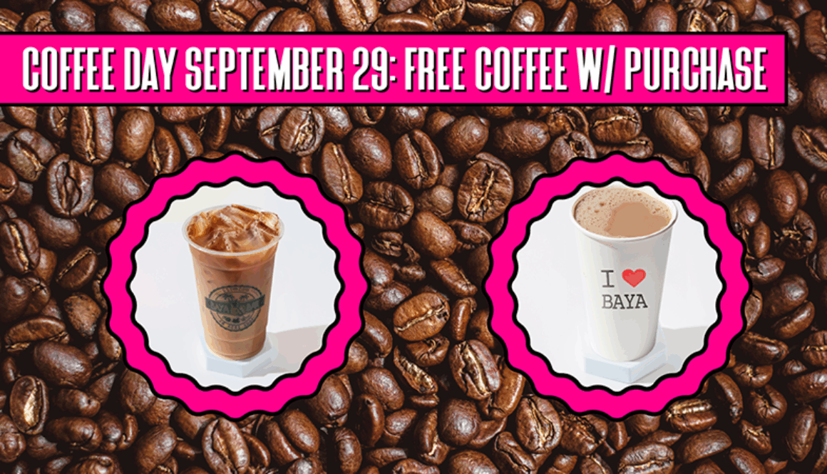 Coffee Day September 29 FREE Coffee with Purchase